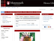 Tablet Screenshot of library.monmouthcollege.edu